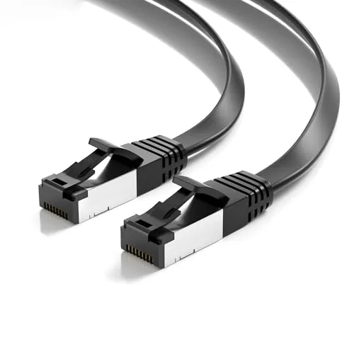 JAMEGA Cat.8.1 Flach Netzwerkkabel 1,5 m schwarz