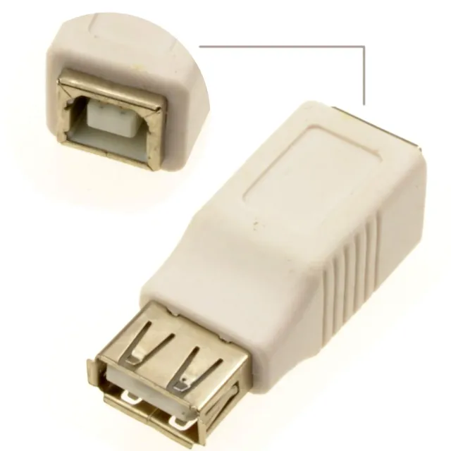 Kenable USB 2.0 Adapter USB-B auf USB-A Buchse vergoldet