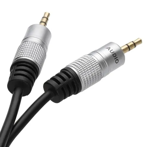 Kenable Profi Audio Klinkenkabel 0,5m Schwarz Stereo