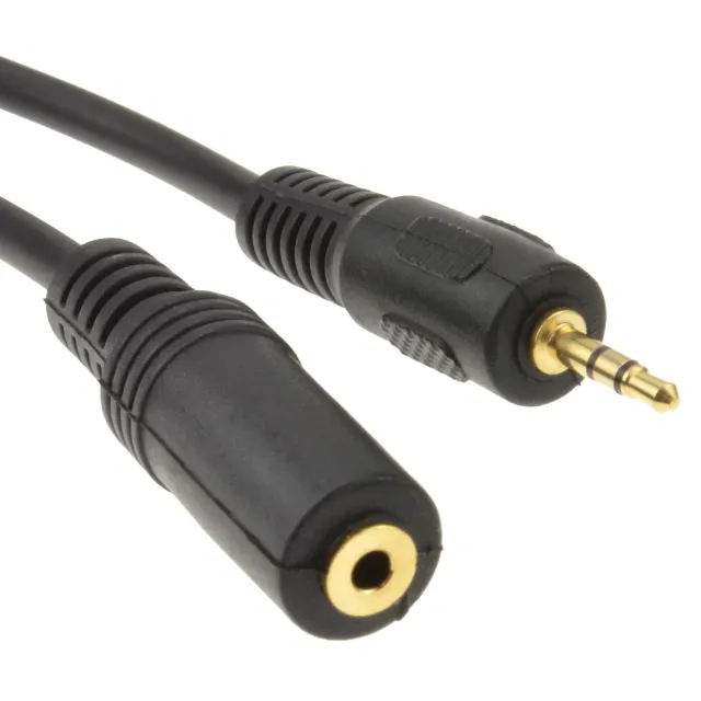 Kenable 2,5mm Klinke Verlängerungskabel 3m Stereo schwarz