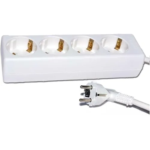 Kenable 4-fach Schuko Steckdosenleiste 3 m weiß 16A
