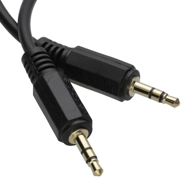 Kenable AUX Klinkenkabel 3,5mm 2m schwarz male-male