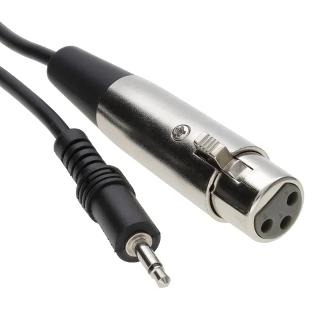 Kenable 3,5mm Klinke auf XLR Kabel 2m schwarz mono