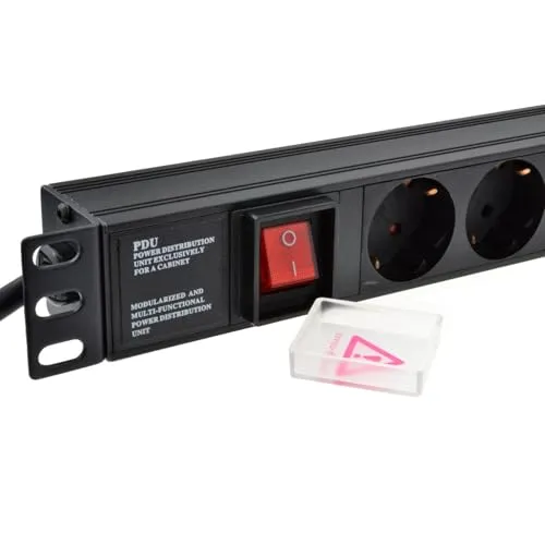 Kenable Rack PDU 6-fach Steckdosenleiste 19 Zoll 1,8 m mit Schalter