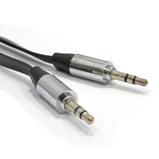 Kenable Flach Audiokabel 3,5mm Klinke 2m schwarz