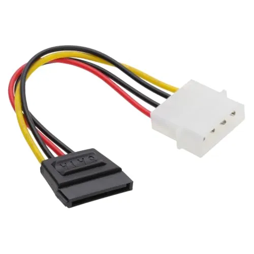 Kenable Molex LP4 auf SATA Strom-Adapterkabel 0,14m Schwarz