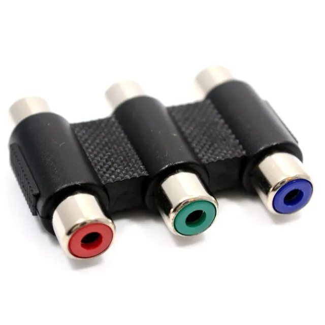 kenable RGB Component Cinch Kupplung Adapter 3x Cinch
