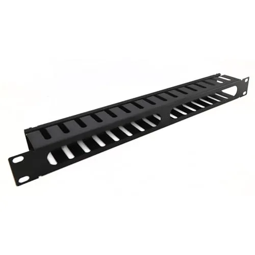 Kenable Kabelmanagement-Panel 1U 19 Zoll schwarz Stahl