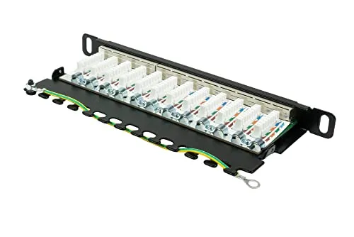 Good Connections 10 Zoll Patchpanel Cat.6 12-Port schwarz