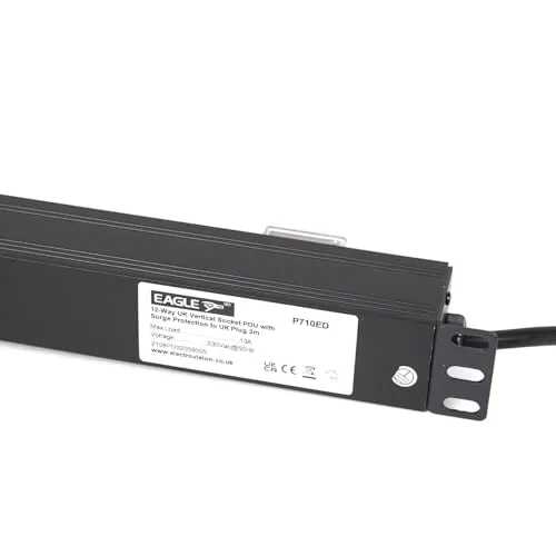 Kenable 12-fach Vertikal-Steckdosenleiste Rack 1,8 m Surge