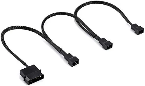 Poppstar Lüfter Verteilerkabel 12V Molex auf 3x 2-Pin