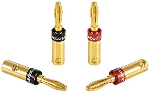 Poppstar High End Bananenstecker 4mm² vergoldet 4 Stück