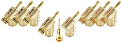 Poppstar Bananenstecker gewinkelt 24K 8 Stück