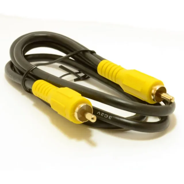 Kenable Cinch Koaxial Audiokabel RG59 1m Schwarz 75 Ohm