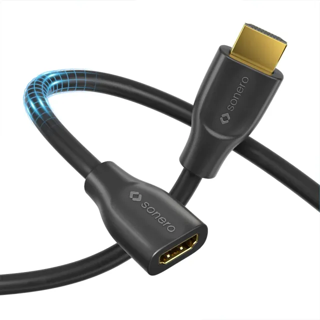 Sonero X-PHC040-010 HDMI Verlängerung 1m schwarz 4K 60Hz
