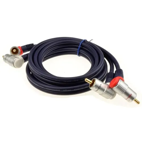 Kenable OFC Cinch Kabel gewinkelt 1,5m Stereo