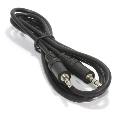 Kenable 3,5mm Klinkenkabel 1,2m schwarz geschirmt