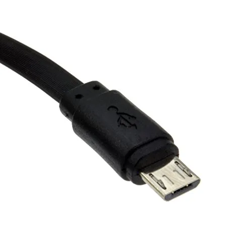 Kenable USB A Micro B Ladekabel 1,8 m schwarz Schnelllade