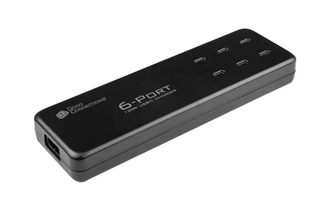 Good Connections 120W GaN USB-Desktop-Ladestation schwarz 6-Port