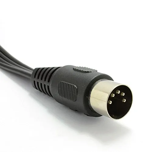 Kenable 5-Pin DIN auf 4x Cinch Audiokabel 2m Schwarz Stereo