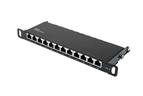 Good Connections 10 Zoll Patchpanel Cat.6 12-Port schwarz