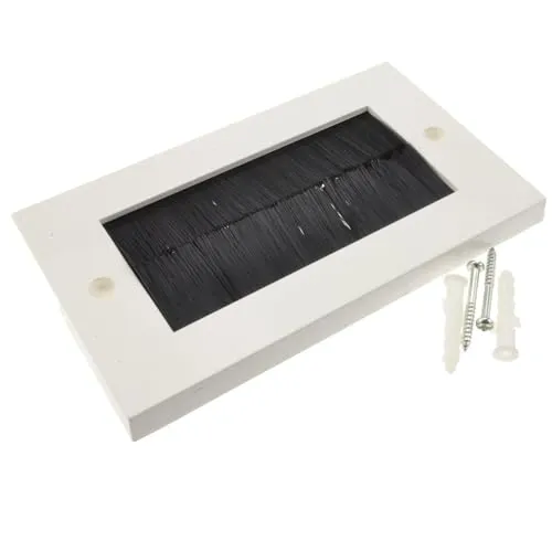 Kenable Wandplatte Doppel mit Bürste weiß