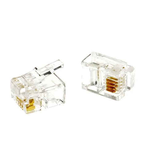 Kenable RJ11 6P4C Crimpstecker 10 Stück Telefon