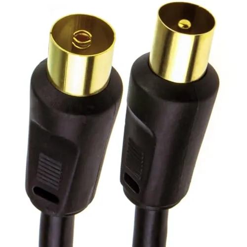 Kenable RF Koax Antennenkabel 0,5m schwarz Stecker Buchse