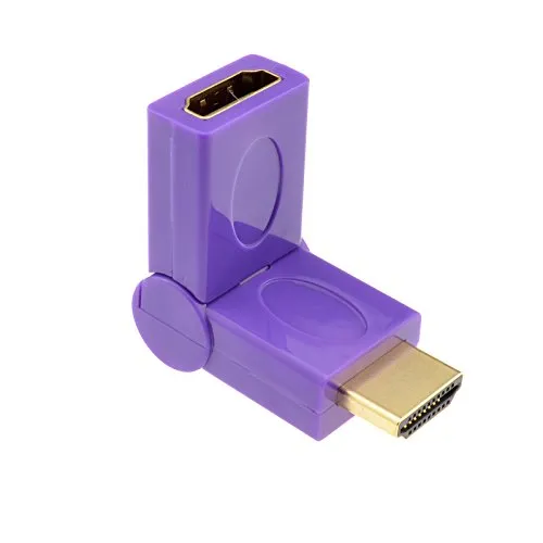 Kenable HDMI Winkeladapter 180° drehbar lila 5,5cm