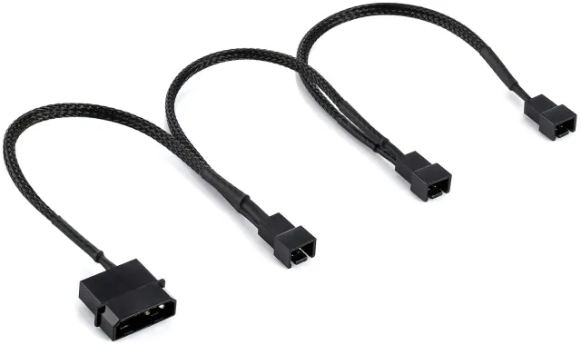 Poppstar Lüfter Verteilerkabel 12V Molex auf 3x 2-Pin