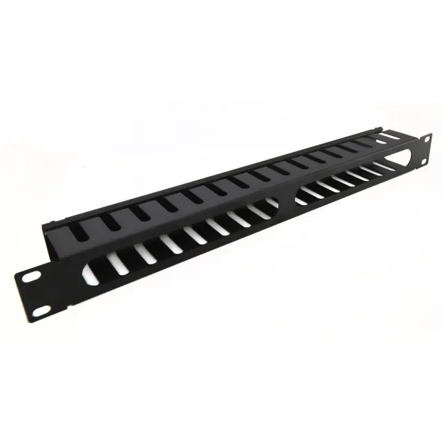 Kenable Kabelmanagement-Panel 1U 19 Zoll schwarz Stahl