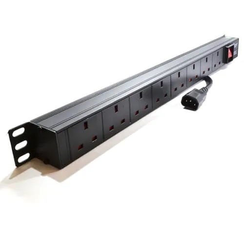 Kenable 8-fach Rack-Steckdosenleiste 1,8 m vertikal