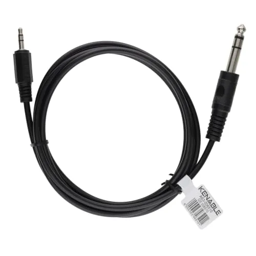 Kenable 3,5mm auf 6,35mm TRS Audiokabel 1,8m schwarz