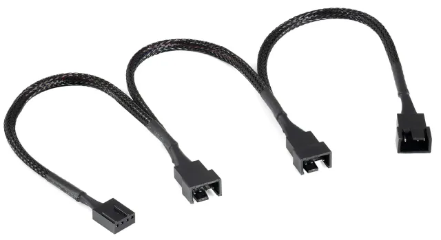 Poppstar PWM Lüfter Verteilerkabel 20cm 3-fach 4-Pin