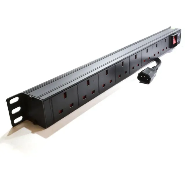 Kenable 8-fach Rack-Steckdosenleiste 1,8 m vertikal