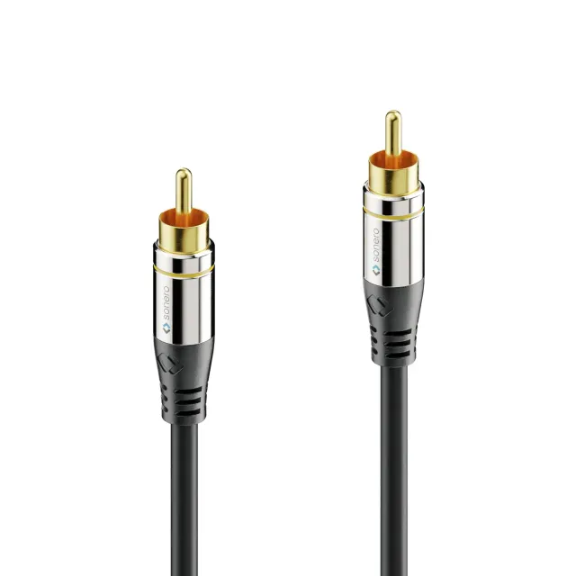 Sonero Premium Cinch Kabel 1x-1x 7,5m schwarz Subwoofer