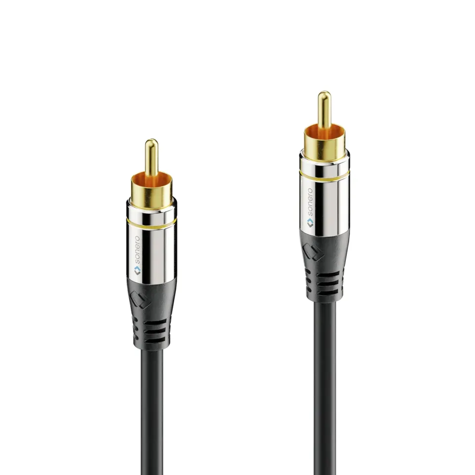 Sonero Premium Cinch Kabel 1x-1x 7,5m schwarz Subwoofer