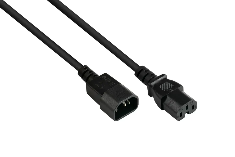 Good Connections C14-C15 Kaltgeräte-Warmgeräte-Kabel 5 m schwarz