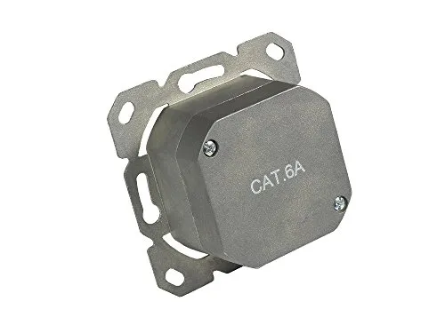 Good Connections Netzwerkdose Cat.6A 2xRJ45 grau geschirmt