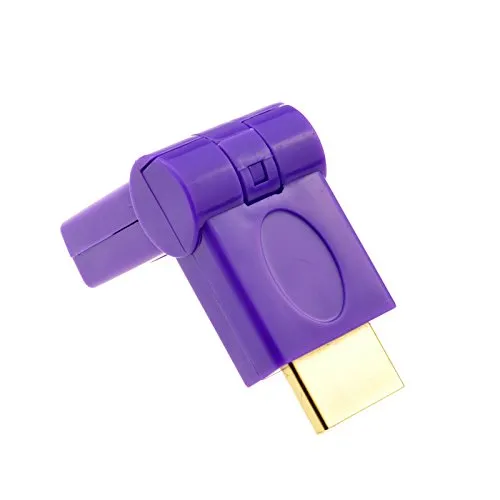 Kenable HDMI Winkeladapter 180° drehbar lila 5,5cm
