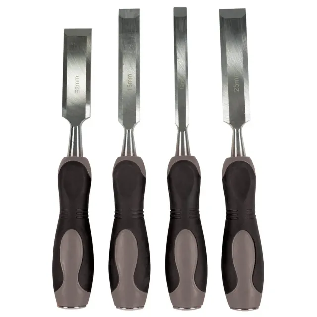 Kenable Stechbeitel Set 12/18/25/32mm Holzbeitel 4-teilig Hartholz