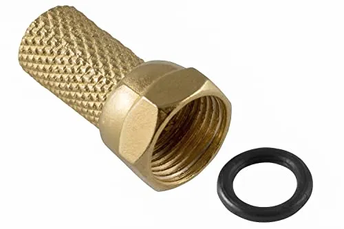 Poppstar F-Stecker 7,2 mm vergoldet 10er Set