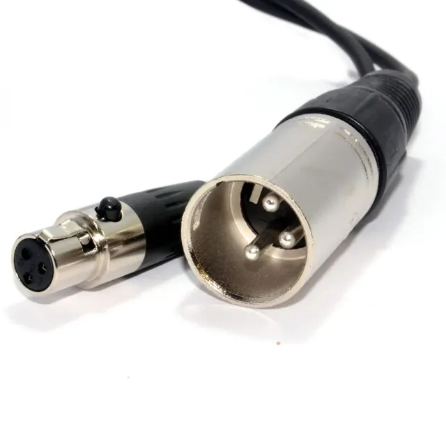 Kenable XLR Kabel 3-Pin Stecker-Mini XLR Buchse 2 m schwarz