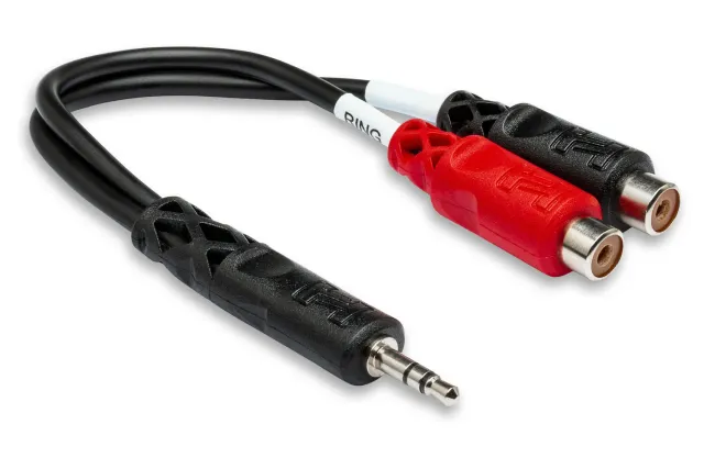 Hosa YRA-154 Y-Kabel Stereo 3,5 mm auf 2x 6,35mm
