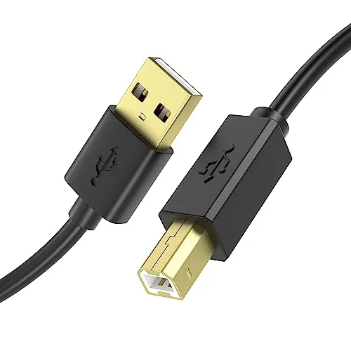 JAMEGA Druckerkabel USB A auf B 0,5m vergoldet