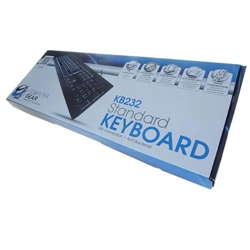 Kenable KB232 USB-Tastatur QWERTY spritzfest mit Ziffernblock