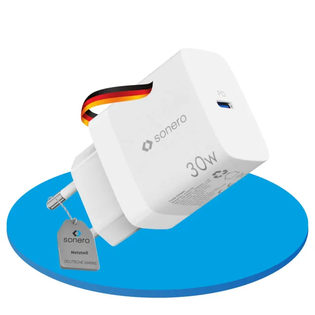 Sonero 30W GaN USB-C Schnellladegerät weiß PD