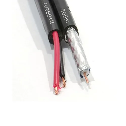 Kenable CCTV-Kabel RG59+2 Koax+Strom 305m schwarz Rolle