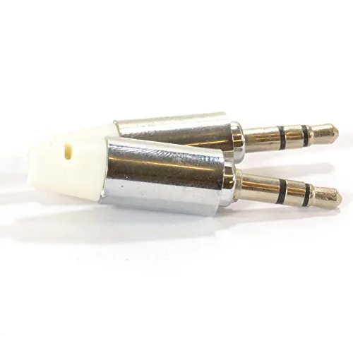 Kenable Profi Klinkenkabel Weiß 2 m Metall Stereo