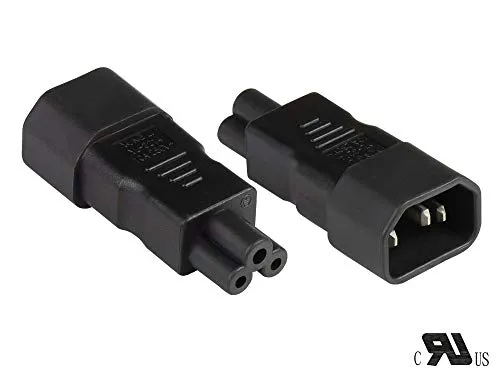 Good Connections C14 auf C5 Kleeblatt-Adapter schwarz UL